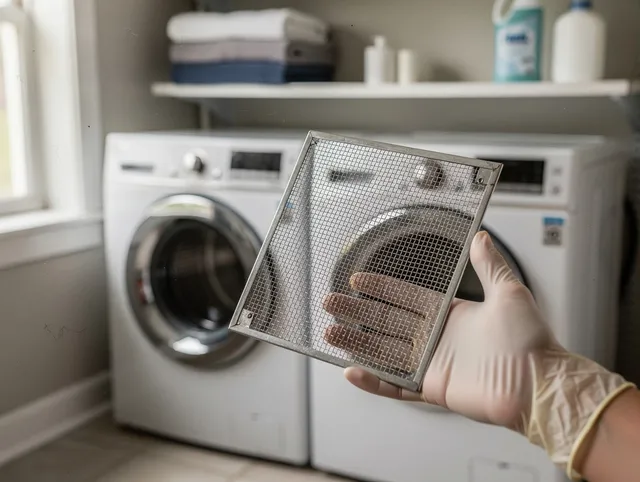 Carver Dryer Vent Cleaning specialist performing detailed lint trap cleaning service in Carver