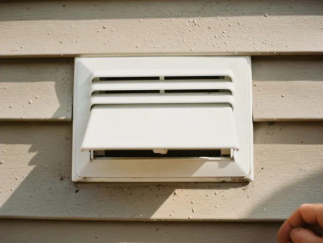 Carver Dryer Vent Cleaning technician performing professional exhaust vent cleaning at a residential property in Carver