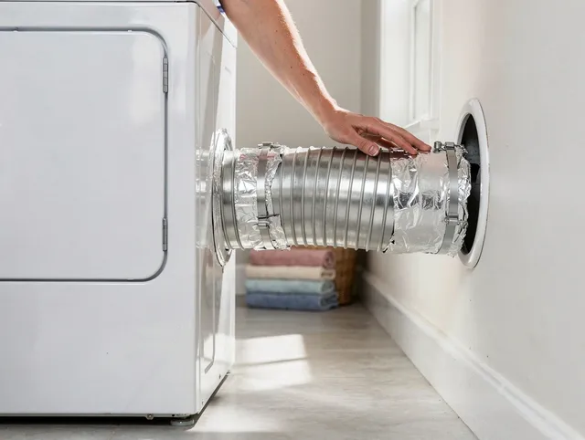 Professional dryer vent hose installation by Carver Dryer Vent Cleaning in Carver