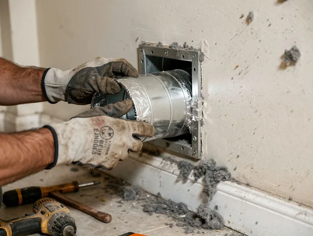 Professional dryer vent repair and installation by Carver Dryer Vent Cleaning in Carver