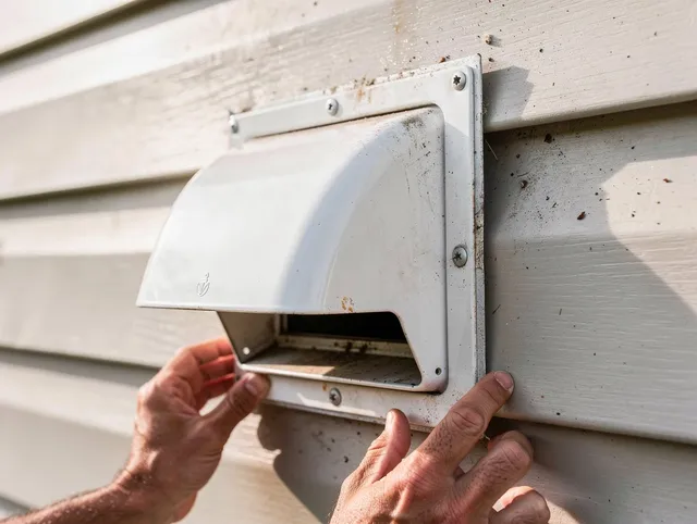 Carver Dryer Vent Cleaning technician delivering thorough residential dryer vent cleaning service in Carver